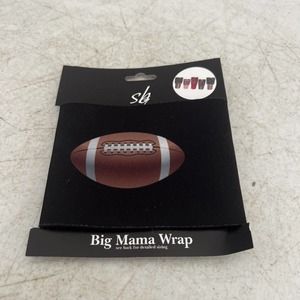 Big Mama Stainless Steel Timber Wrap Coozie Football